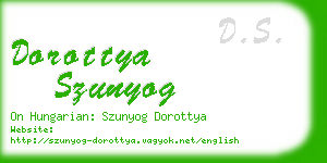 dorottya szunyog business card